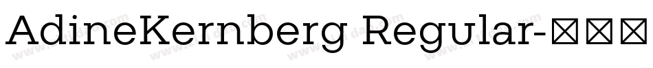 AdineKernberg Regular字体转换